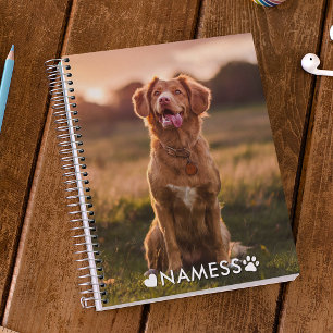Cuaderno Foto personalizada con el nombre de tu perro