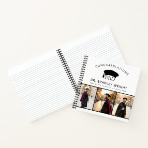 Cuaderno Foto personalizada de graduación de doctorado con 