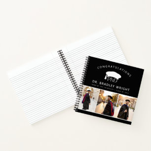 Cuaderno Foto personalizada de graduación de doctorado con 