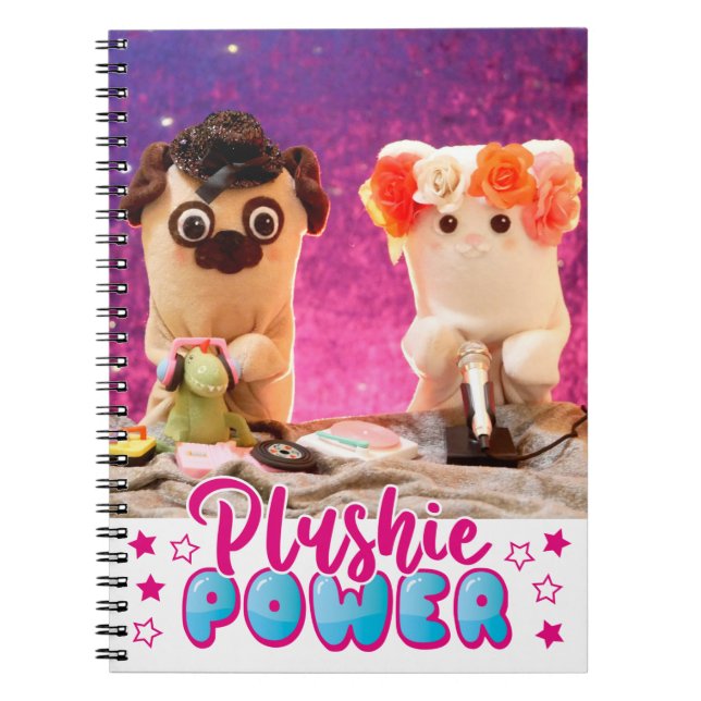 Cuaderno Foto personalizada de Kawaii Cute Plushie Power (Frente)