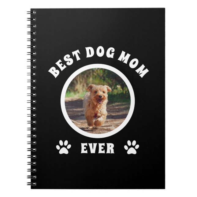 Cuaderno Foto personalizada de la mejor madre del perro Per (Frente)