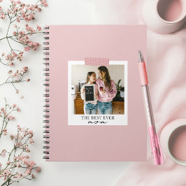 Cuaderno Foto personalizada de la mejor mamá en rosa