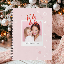 Cuaderno Foto personalizada de Navidades de Fa La La La Pin