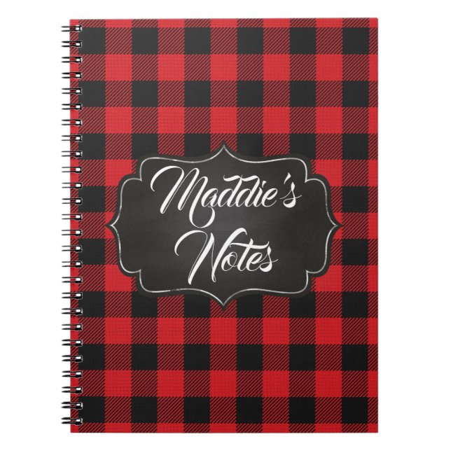 Cuaderno Foto personalizada de verificación de búfalo de mo (Frente)