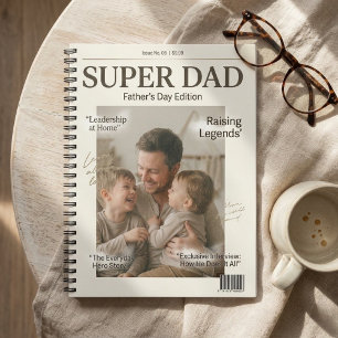 Cuaderno Foto personalizada del Día del Padre Super Papá