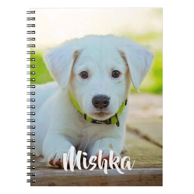 Cuaderno Foto personalizada del mascota personalizado (Frente)