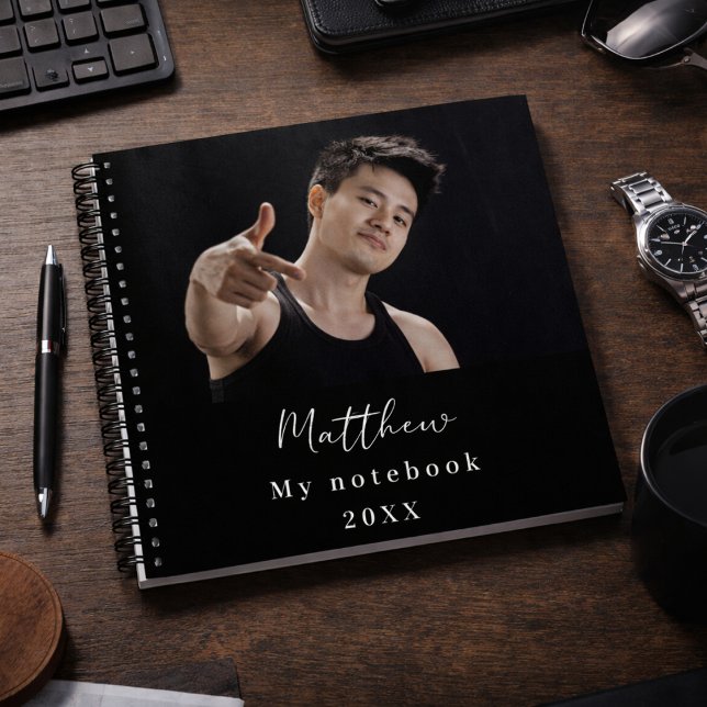 Cuaderno Foto personalizada en blanco y negro (Subido por el creador)