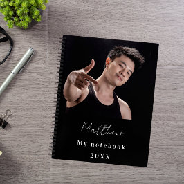 Cuaderno Foto personalizada en blanco y negro