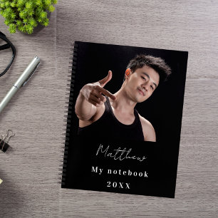 Cuaderno Foto personalizada en blanco y negro