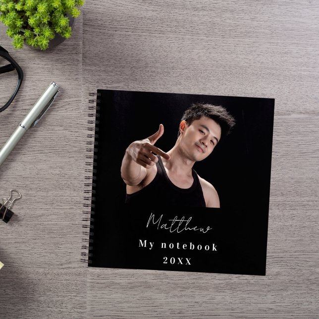 Cuaderno Foto personalizada en blanco y negro (Subido por el creador)