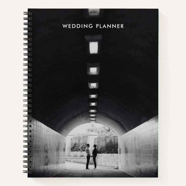 Cuaderno Foto personalizada en negro (Anverso)