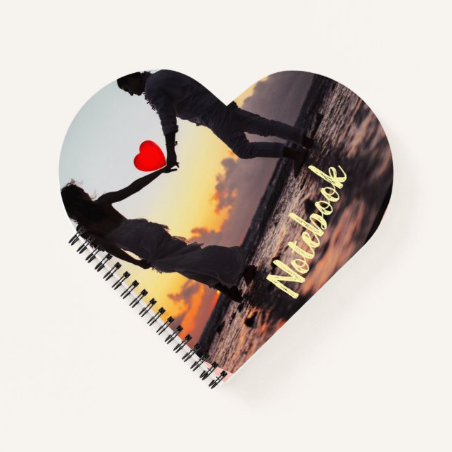 Cuaderno Foto Personalizada Feliz Día de San Valentín (Anverso)