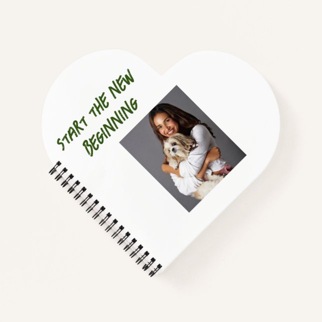 Cuaderno Foto personalizada- Iniciar el nuevo comienzo (Anverso)
