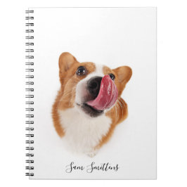 Cuaderno Foto personalizada/linda del Corgi