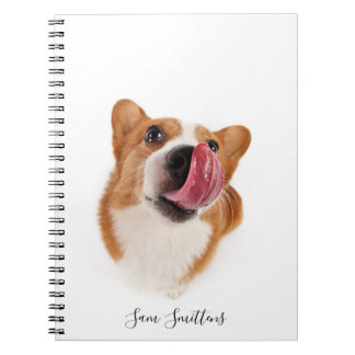 Cuaderno Foto personalizada/linda del Corgi