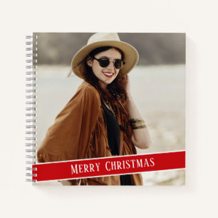 Cuaderno Foto personalizado con monograma simple