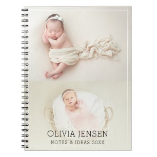 Cuaderno Foto personalizado con nombre personalizado y bloc