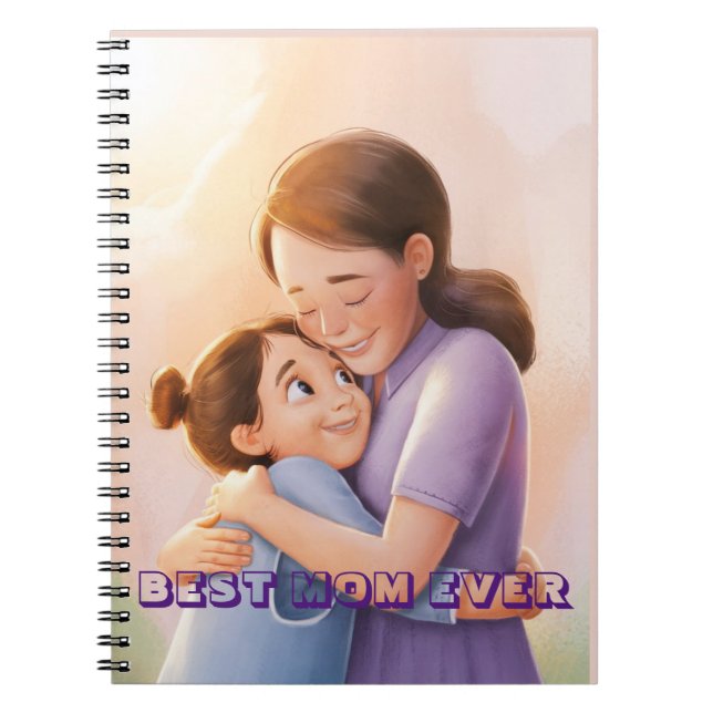 Cuaderno Foto personalizado Nombre personalizado mejor mamá (Frente)