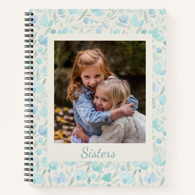 Cuaderno Foto Personalizado personalizada Hermanas de la Fl (Anverso)
