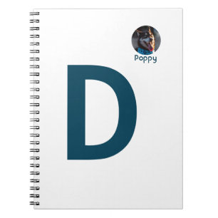 Cuaderno Foto personalizado y plantilla de monograma inicia