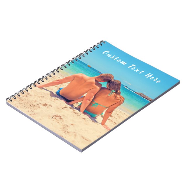 Cuaderno Foto personalizado y texto su propio portátil de d (Lado Izquierdo)