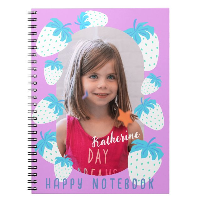 Cuaderno Foto rosa de fresa (Frente)