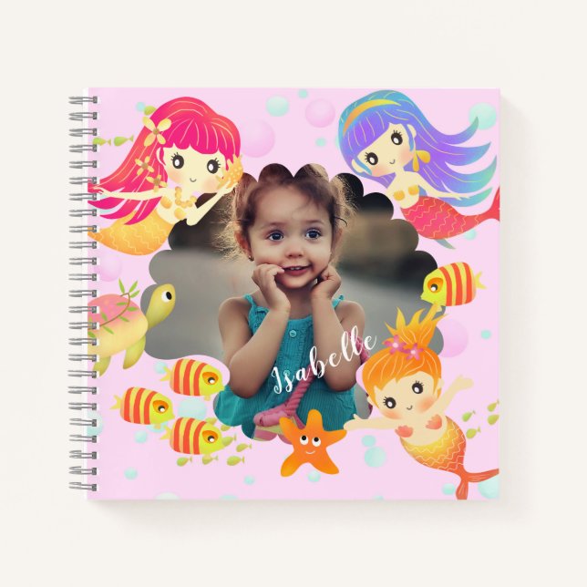 Cuaderno Foto rosa de Mermaids (Anverso)