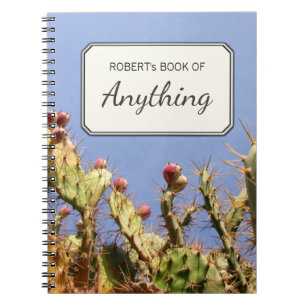 Cuaderno Foto tropical botánica de Catus personalizada