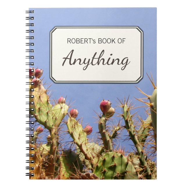 Cuaderno Foto tropical botánica de Catus personalizada (Frente)