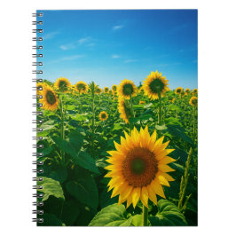 Cuaderno Foto vibrante de girasol