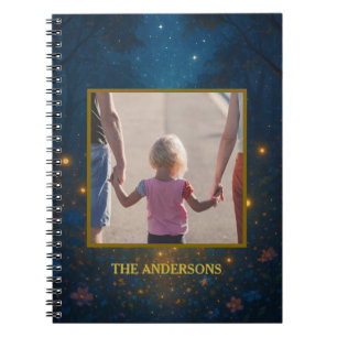 Cuaderno Foto y texto personalizados Celestial Místico