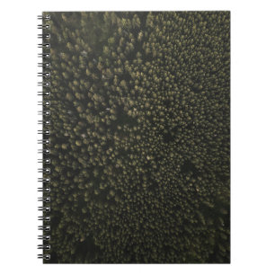 Cuaderno Fotografía aérea de altos árboles verdes