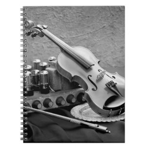 Cuaderno Fotografía de arte fino de vida en tecno musical