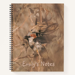Cuaderno Fotografía de aves de fauna silvestre con texto de
