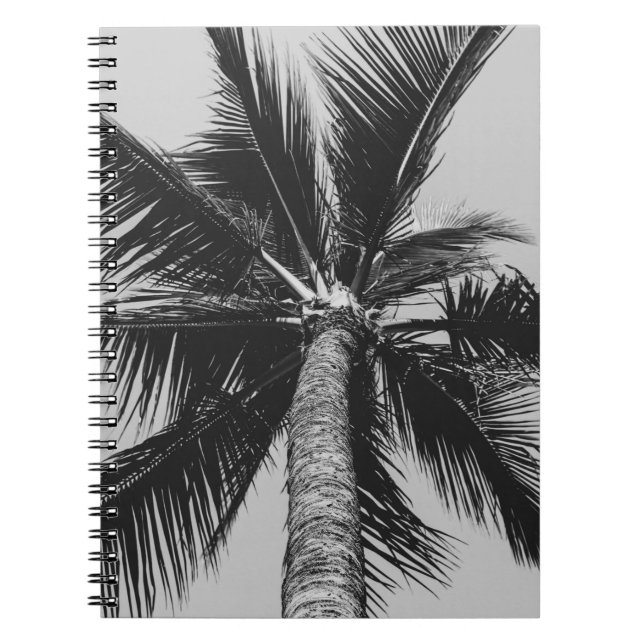 CUADERNO FOTOGRAFÍA DE BAJO ÁNGULO DE GRAYSCALE DE COCONUT  (Frente)