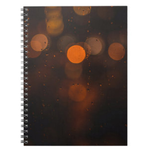 Cuaderno fotografía de bokeh naranja