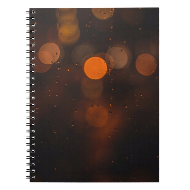 Cuaderno fotografía de bokeh naranja (Frente)