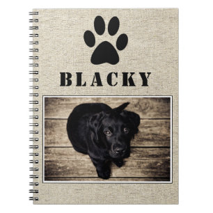 Cuaderno Fotografía de cachorro de perro y nombre ruso