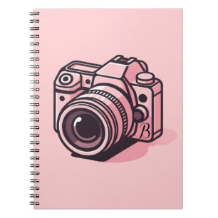 Cuaderno Fotografía de cámara réflex rosa de moda personali