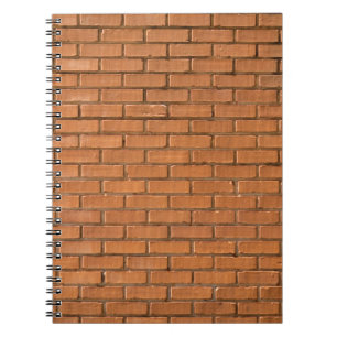 Cuaderno Fotografía de cierre de la pared de ladrillo marró