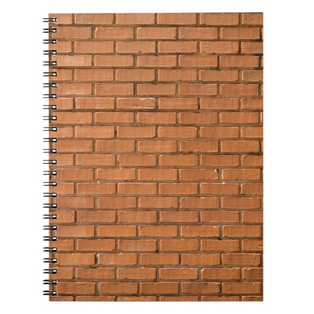 Cuaderno Fotografía de cierre de la pared de ladrillo marró (Frente)