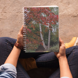 Cuaderno Fotografía de coloridas hojas de otoño