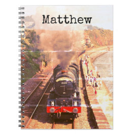 Cuaderno Fotografía de estilo antiguo tren de vapor vintage
