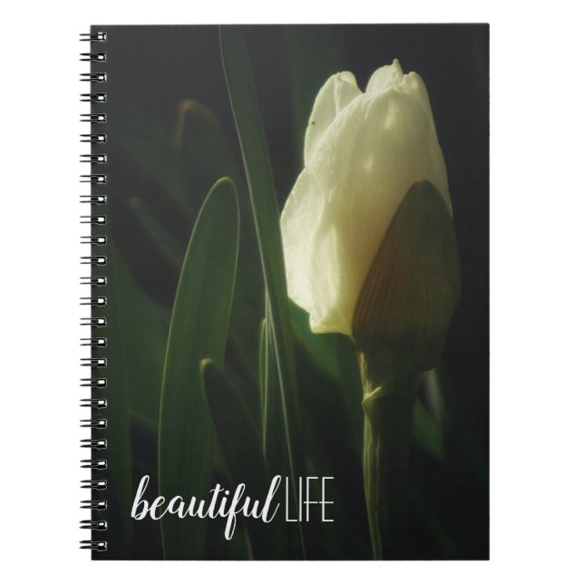 Cuaderno Fotografía de flores de Daffodil Vida hermosa (Frente)