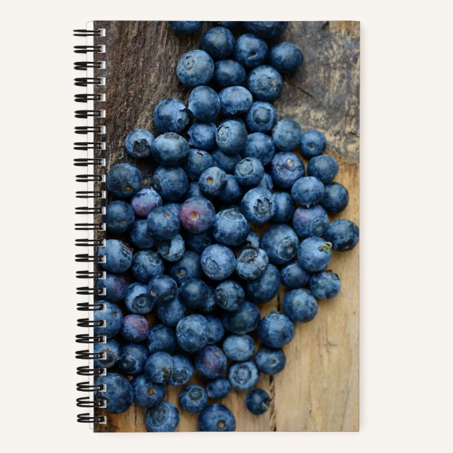 Cuaderno Fotografía de frutas vegetarianas de arándanos de  (Anverso)