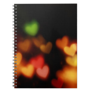 Cuaderno Fotografía de Hearts Bokeh