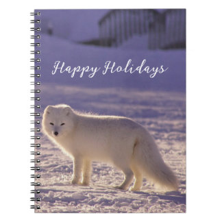 Cuaderno Fotografía de invierno de la nieve de Fox blanca