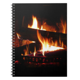 Cuaderno Fotografía de la escena de invierno cálida de la c