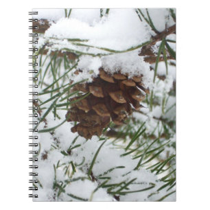 Cuaderno Fotografía de la naturaleza de la nieve de Pine Co