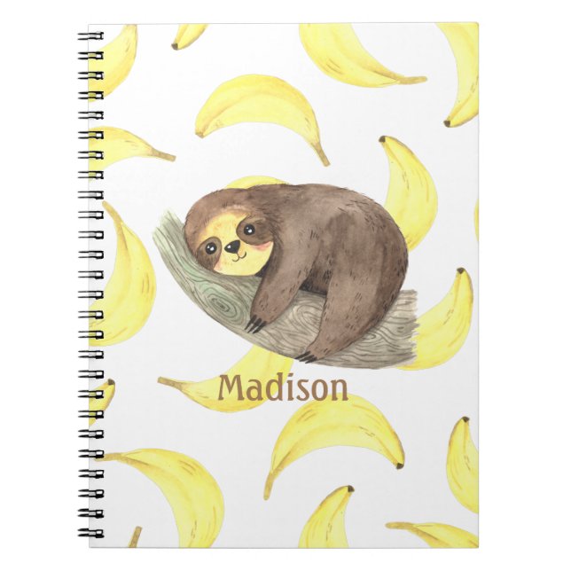 Cuaderno Fotografía de nombre de eslogan de animales de Woo (Frente)